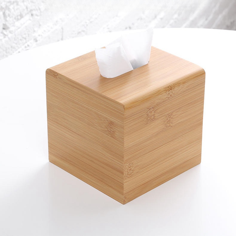 Bamboo tissue box coffee table tissue box living room napkin boxes home wooden tissue box custom advertising gift tissue packaging boxes h (6)