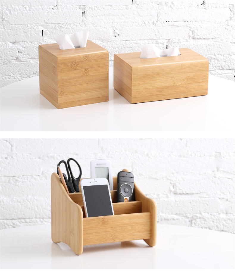 Bamboo tissue box coffee table tissue box living room napkin boxes home wooden tissue box custom advertising gift tissue packaging boxes h (9)