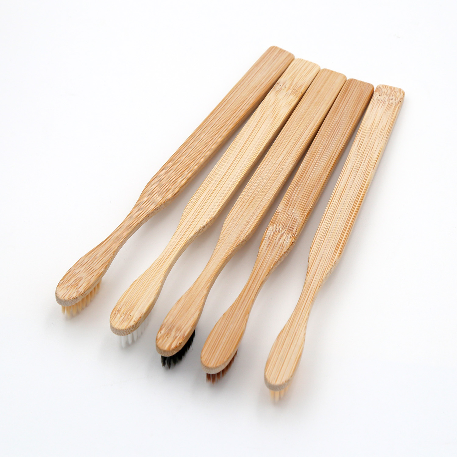 Bamboo Toothbrush, Bamboo Charcoal Brushhair, High end Bamboo Eco friendly Toothbrush, High end Bamboo Handle, Wooden Adult Style, Couple Family Set (6)