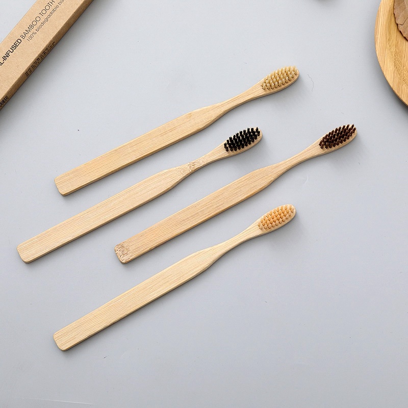 Bamboo Toothbrush, Bamboo Charcoal Brushhair, High end Bamboo Eco friendly Toothbrush, High end Bamboo Handle, Wooden Adult Style, Couple Family Set (7)