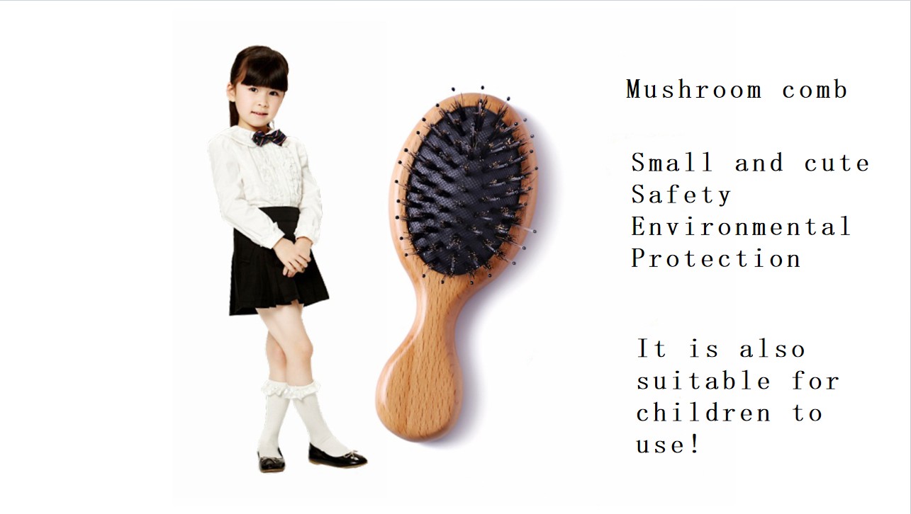 Beech Airbag Comb Massage Hair Comb Small Mane Hair Comb Mushroom Edition Comb (6)