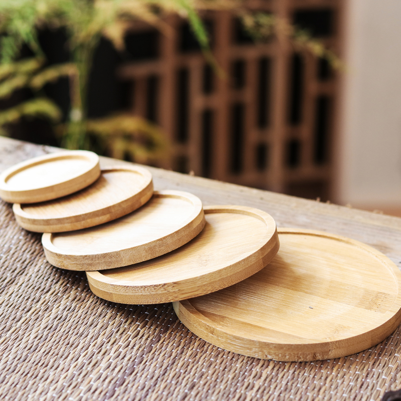 Cup Mat Bamboo Insulation Mat Wine Cup Coffee Cup Mat Bamboo Mat Tea Tray Office Light Luxury Tea Cup Mat Set (7)