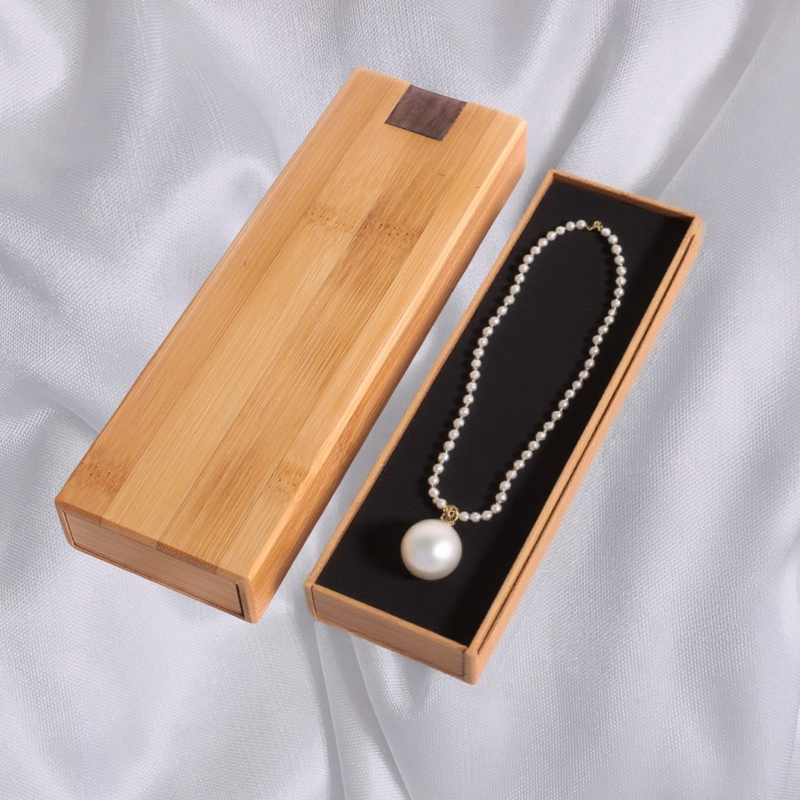 Drawer-style bamboo and wooden small mechanism box necklace gift box jewelry stationery pencil desktop storage box (4)