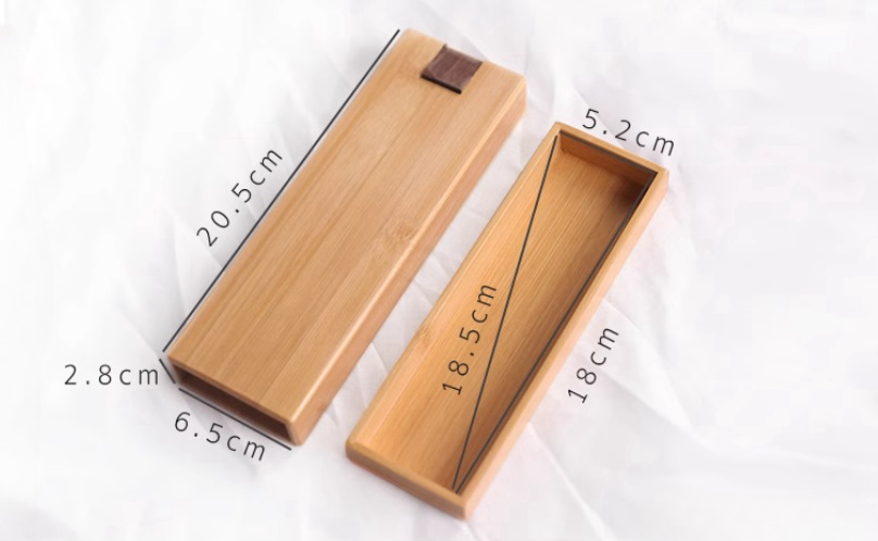 Drawer-style bamboo and wooden small mechanism box necklace gift box jewelry stationery pencil desktop storage box (4)