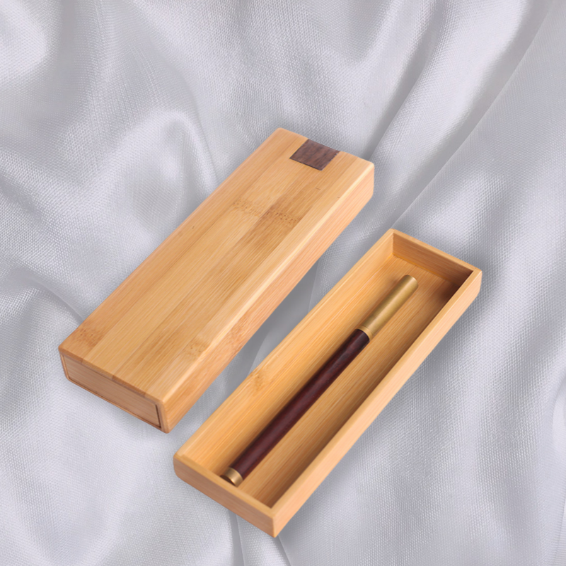 Drawer-style bamboo and wooden small mechanism box necklace gift box jewelry stationery pencil desktop storage box (5)