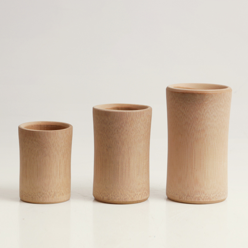 Home Bamboo Cup Chinese Bamboo Tube Tea Water Cup Bamboo Wine Cup Natural Lacquer free Bamboo Carbonized Cup-1 (2)