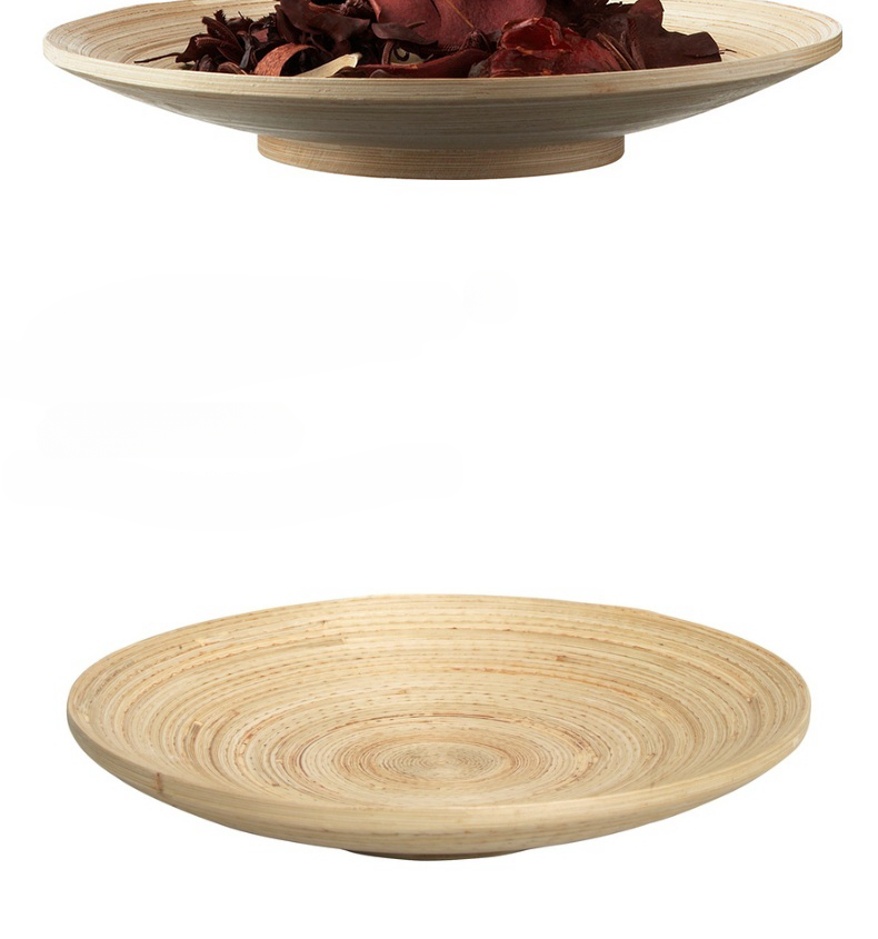 Kitchenware butterfly bowl handmade modern simple bamboo Nordic style butterfly basin bread fruit wood bowl-1 (1)