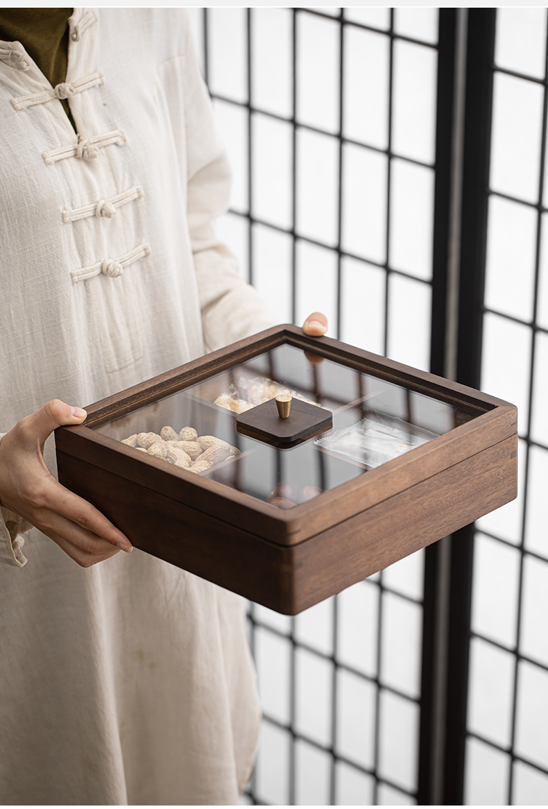 Multi-Grid Cooking Box, Tea Tray, Afternoon Tea, Pastry, Snacks, Dessert Tray, Dried Fruit Multi-Grid Tray (10)