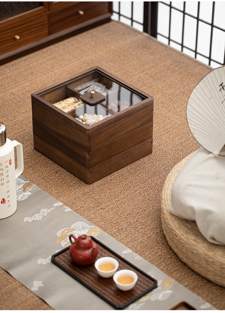 Multi-Grid Cooking Box, Tea Tray, Afternoon Tea, Pastry, Snacks, Dessert Tray, Dried Fruit Multi-Grid Tray (11)