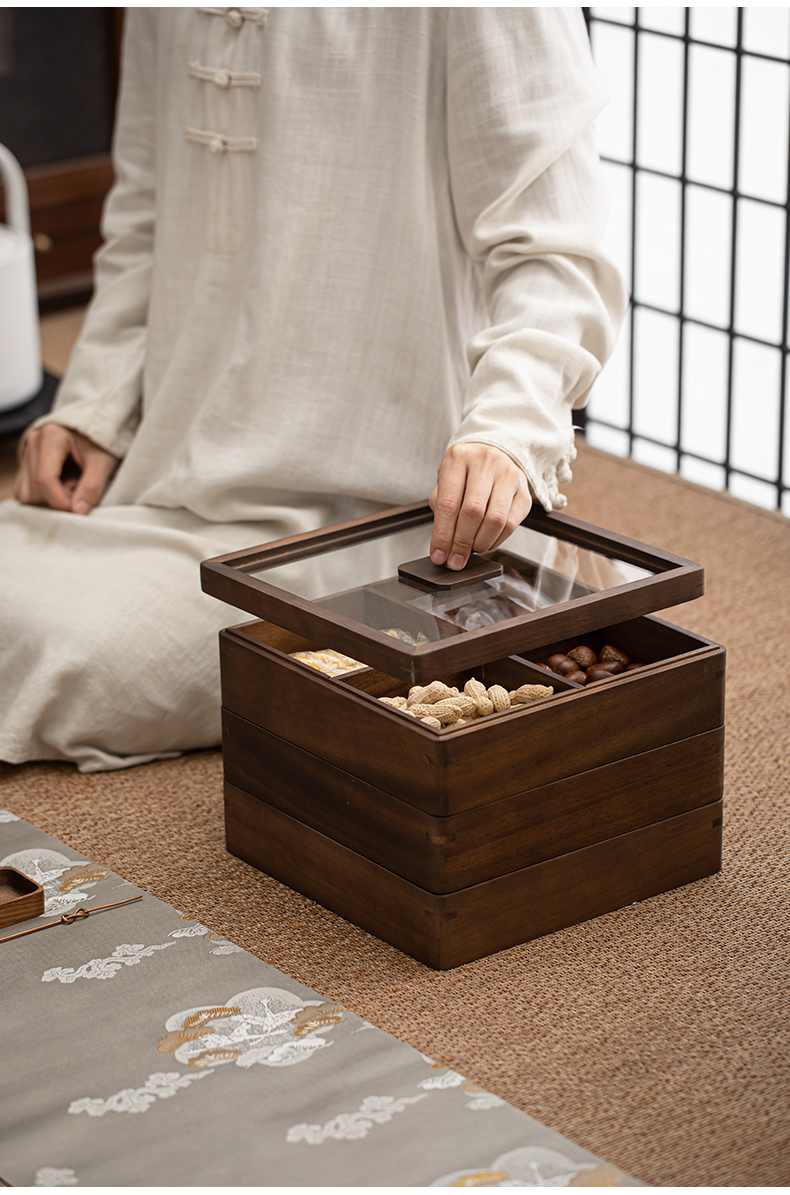 Multi-Grid Cooking Box, Tea Tray, Afternoon Tea, Pastry, Snacks, Dessert Tray, Dried Fruit Multi-Grid Tray (12)