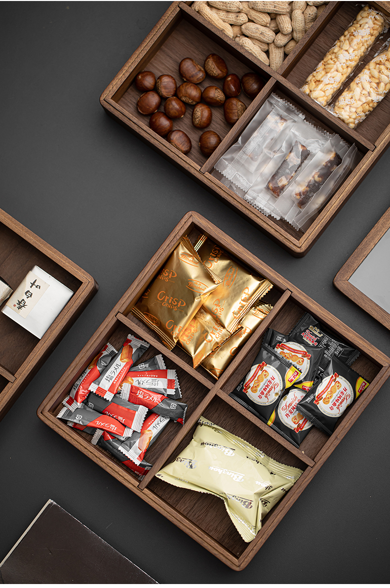 Multi-Grid Cooking Box, Tea Tray, Afternoon Tea, Pastry, Snacks, Dessert Tray, Dried Fruit Multi-Grid Tray (13)