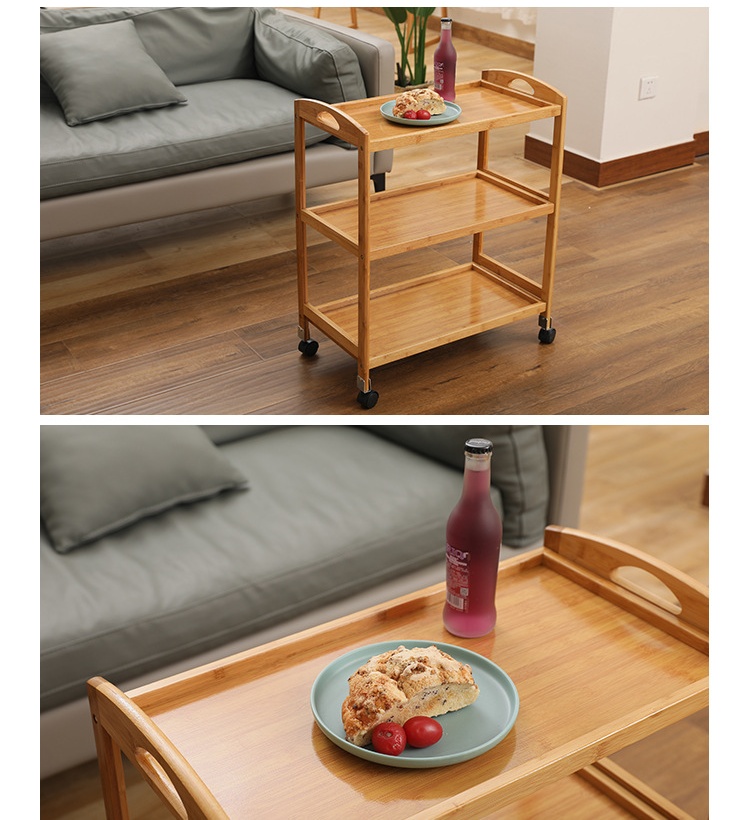 Nanzhu Mobile Dining Car Hot Pot Beauty Salon Kitchen Hotel Cart New Chinese Style Corner Cabinet Side Cabinet Table Tea Table (8)