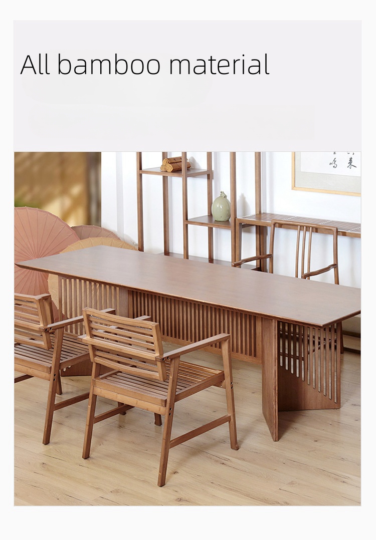 Nanzhu office luxury tea table integrated Kung Fu tea table tea table and chair combination set modern simple solid wood office desk multi-person me (5)