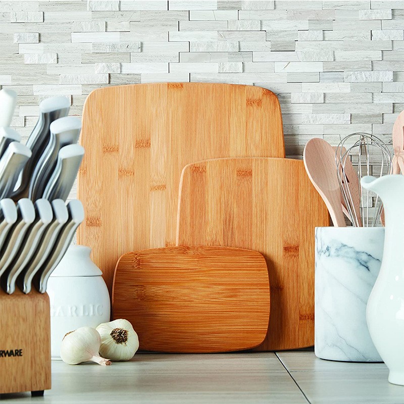 Reversible Bamboo Cutting and Charcuterie Board Bamboo Cutting Board Kitchen Multipurpose Bamboo Chopping Board Cutting Board Fruit Board  (3)