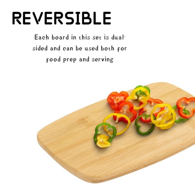 Reversible Bamboo Cutting and Charcuterie Board Bamboo Cutting Board Kitchen Multipurpose Bamboo Chopping Board Cutting Board Fruit Board  (5)