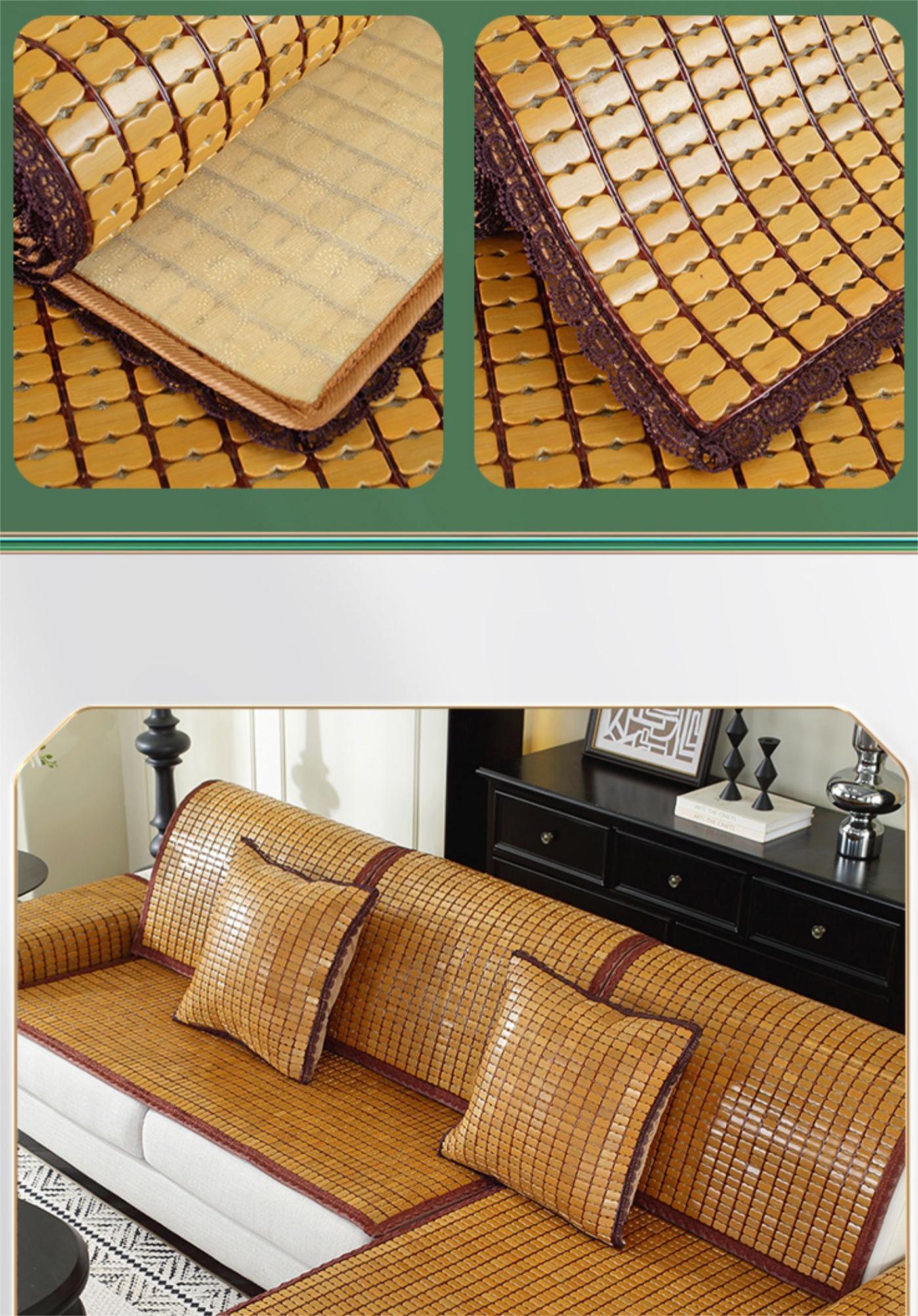 Sofa Mat Mahjong Cooling Mat Sofa Cover Cool Ice Mat Anti slip Cushion Bamboo Mat Cushion (9)