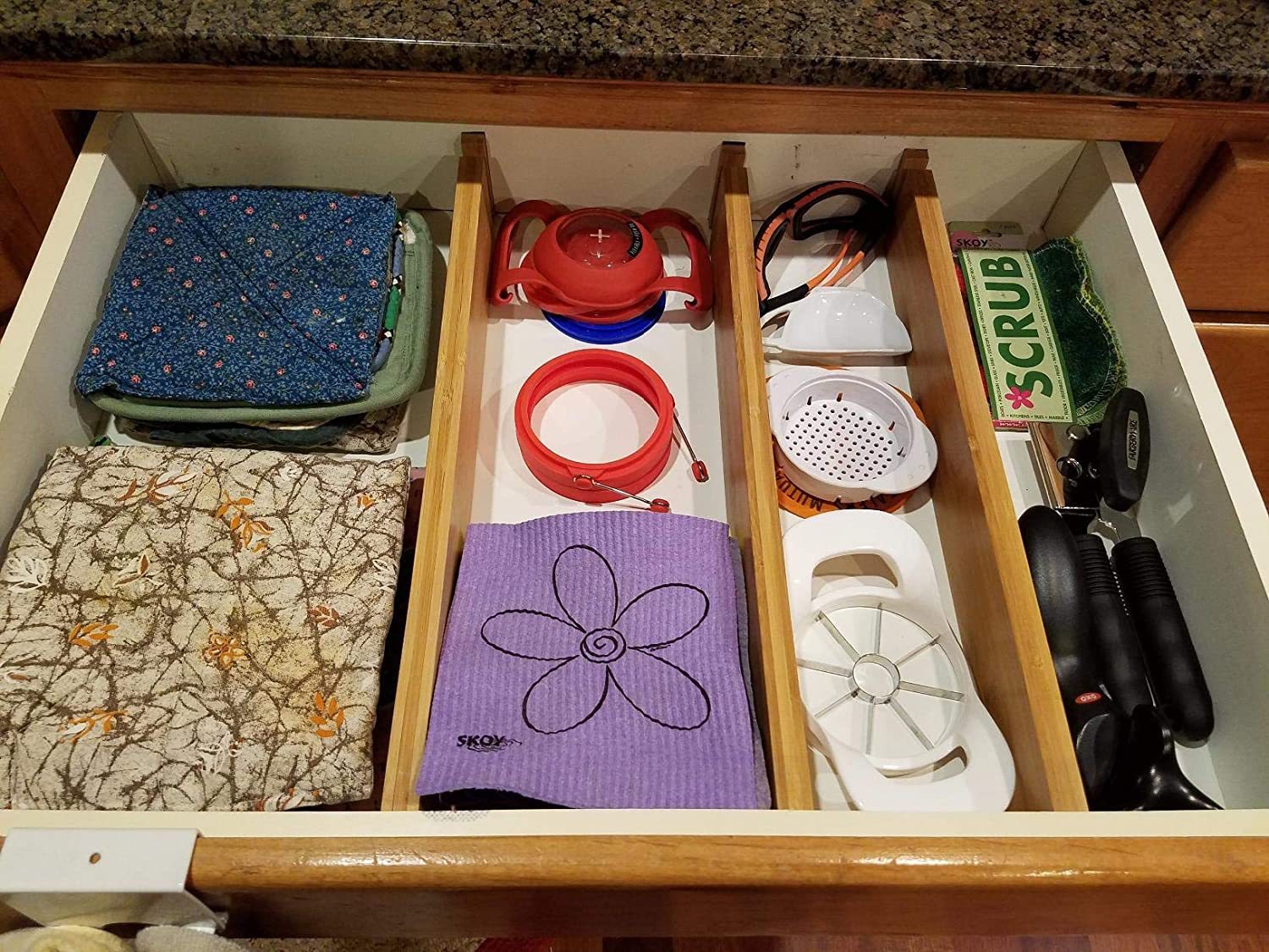 Solid Wood Drawer Retractable Partitions Household Kitchen Bamboo Dividers Furniture Storage And Organization Partitions Wholesale (33)