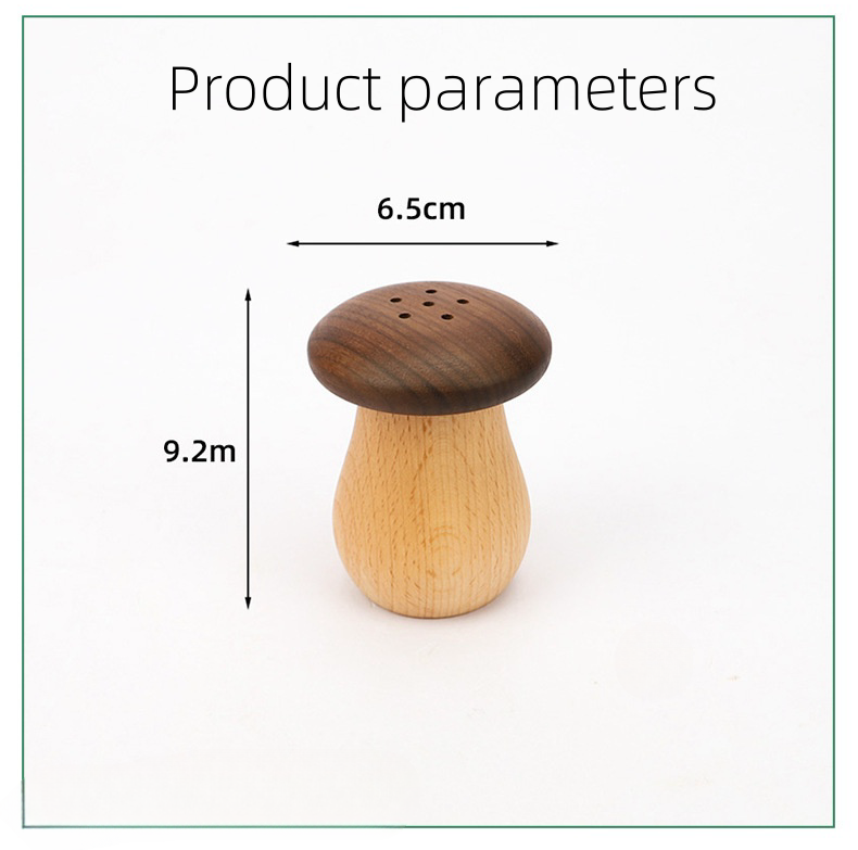 Solid Wood Mushroom Toothpick Jar Black Walnut Wood Practical Cute Toothpick Holder Beech Wood Hotel Log Toothpick Box Create High-End Toothpick Bucket (8)