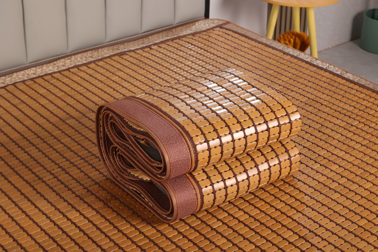 Summer mahjong bamboo mat home double-sided high-end mat bamboo block home bed mat sofa mat (11)