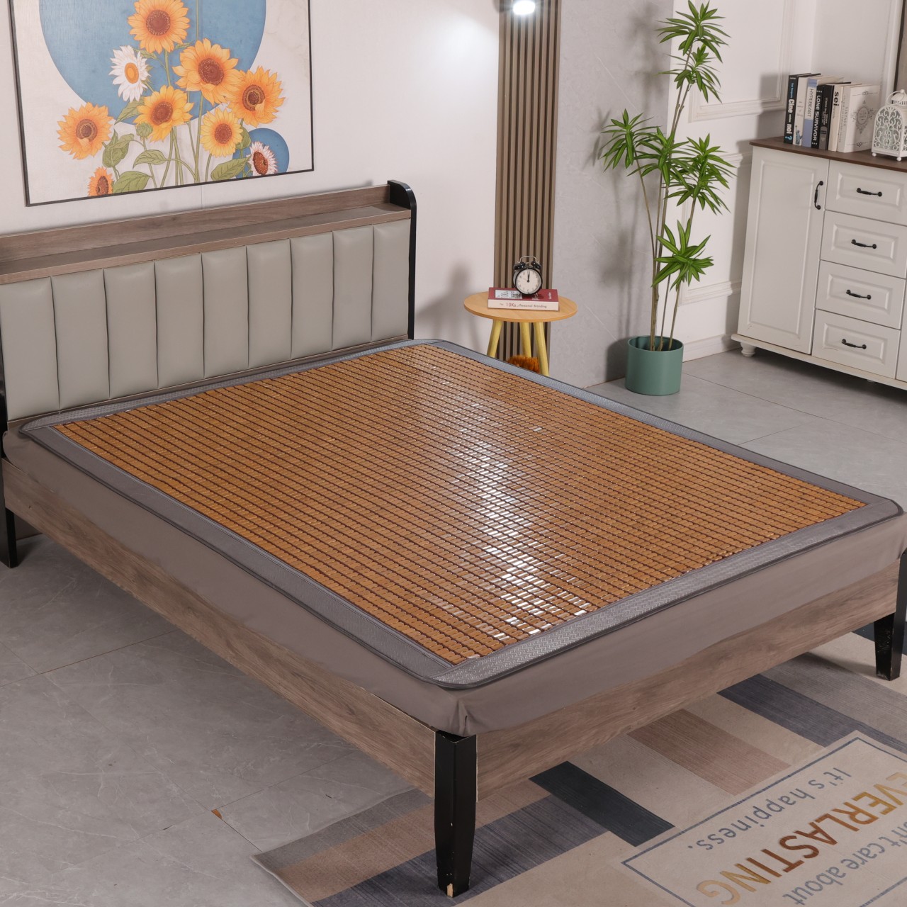 Summer mahjong bamboo mat home double-sided high-end mat bamboo block home bed mat sofa mat (7)