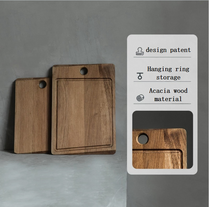Acacia Solid Wood Cutting Board - Home Kitchen Cutting Board (6)