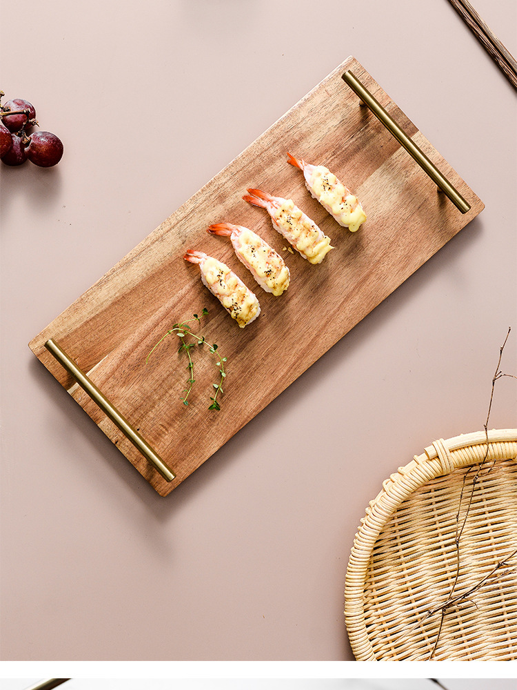 Acacia Wood Tray-Restaurant Tabletop Tray-Tea Tray-Fruit Tray (10)