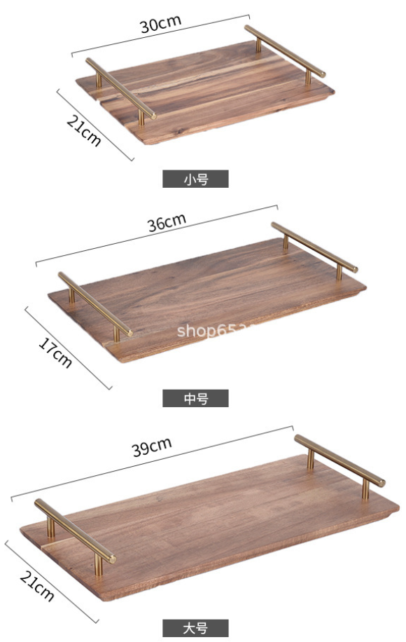Acacia Wood Tray-Restaurant Tabletop Tray-Tea Tray-Fruit Tray (6)