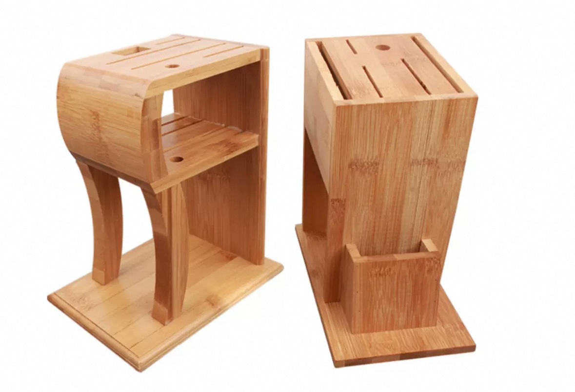 Bamboo Knife Holder Knife Block-Knife Storage Rack (5)