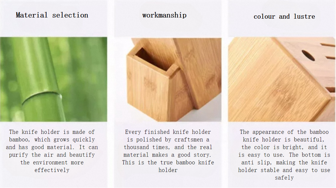 Bamboo Knife Holder Knife Block-Knife Storage Rack (6)