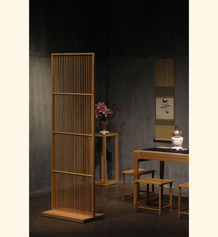 Bamboo Porch Screen Japanese Style Porch Partition With Base (14)
