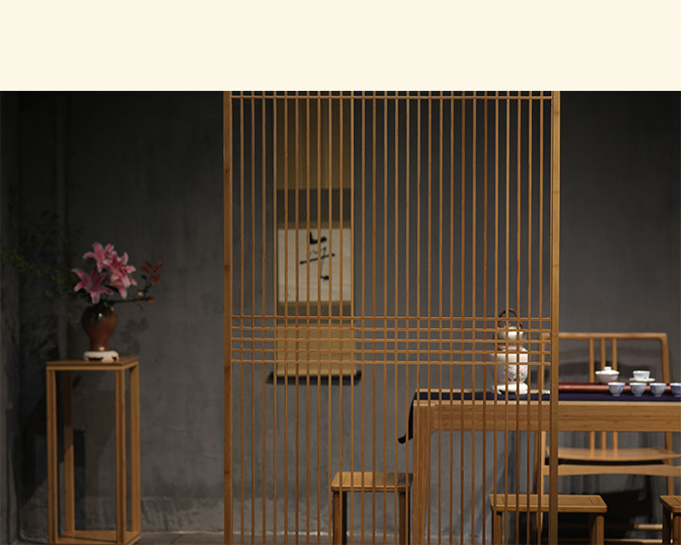 Bamboo Porch Screen Japanese Style Porch Partition With Base (15)