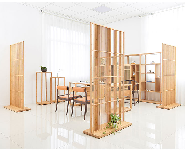 Bamboo Porch Screen Japanese Style Porch Partition With Base (17)
