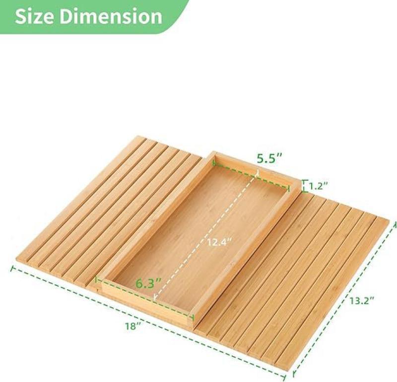 Bamboo Sofa Tray-Foldable Storage Tray On The Side Of The Sofa (7)