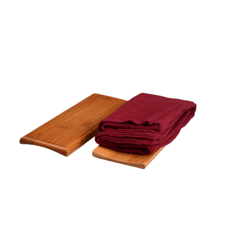 Home Bamboo Tea Towel Tray, Hotel Towel Rack, Rectangular Napkin Pad (10)