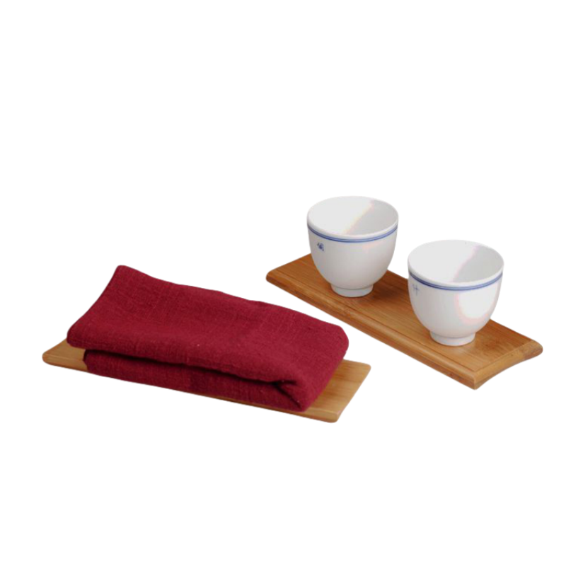 Home Bamboo Tea Towel Tray, Hotel Towel Rack, Rectangular Napkin Pad (9)