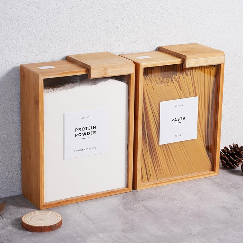 Home Wooden Multi-purpose Storage Box Beans and Cereals  (11)