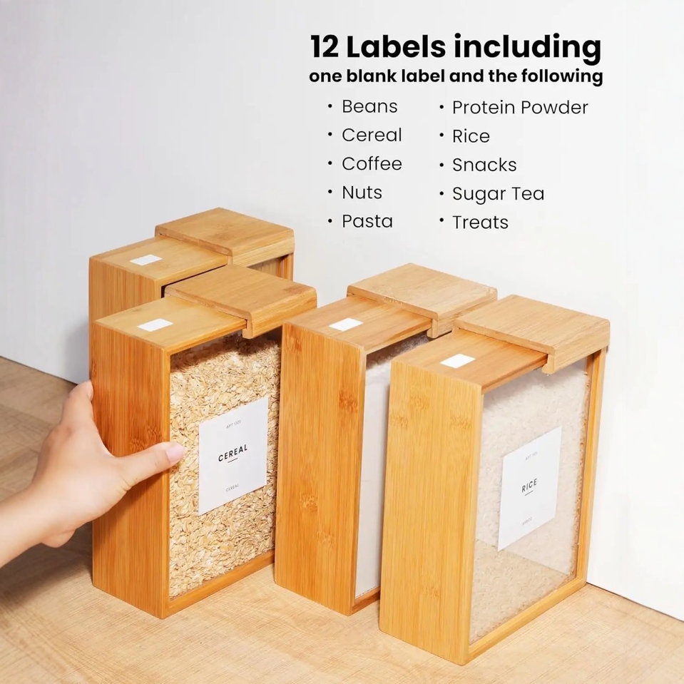 Home Wooden Multi-purpose Storage Box Beans and Cereals  (7)