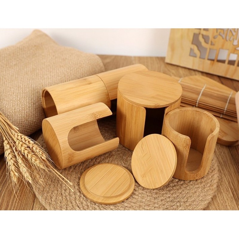 Multifunctional And Convenient Bamboo Cotton Pad Storage Box (3)