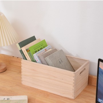 Solid Wood Storage Box with Wheels for Home and Office Use