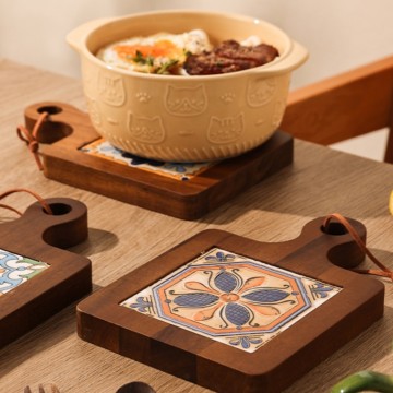 Solid Wood Anti-Scalding Coasters, Placemats, And Dish Mats