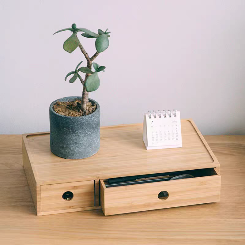 Solid Wood Drawer Storage Box-Office Grid Storage Cabinet (8)