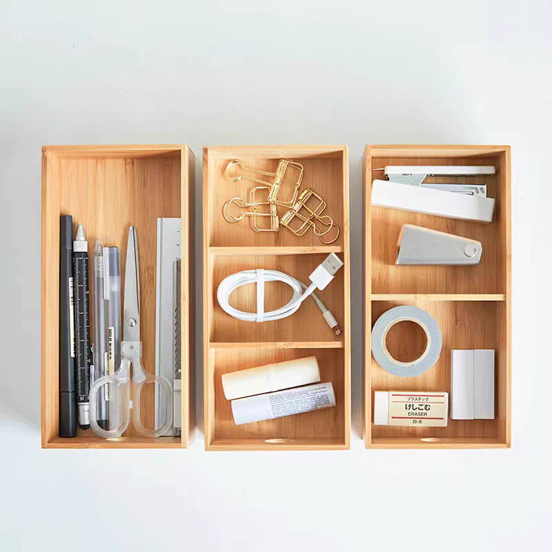 Solid Wood Drawer Storage Box-Office Grid Storage Cabinet (9)