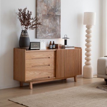 Solid Wood Sideboard, Tea Cabinet, Entrance Cabinet for Home and Hotel