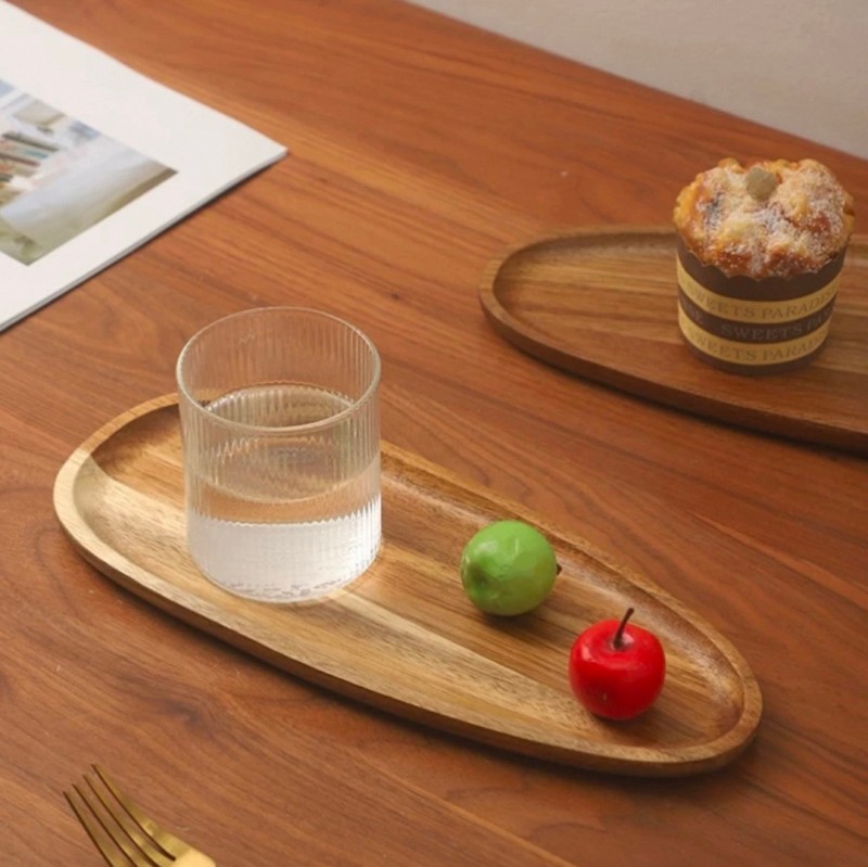 Solid Wood Tray-Irregular Coffee Tray-Household Dried Fruit Snack Plate (8)