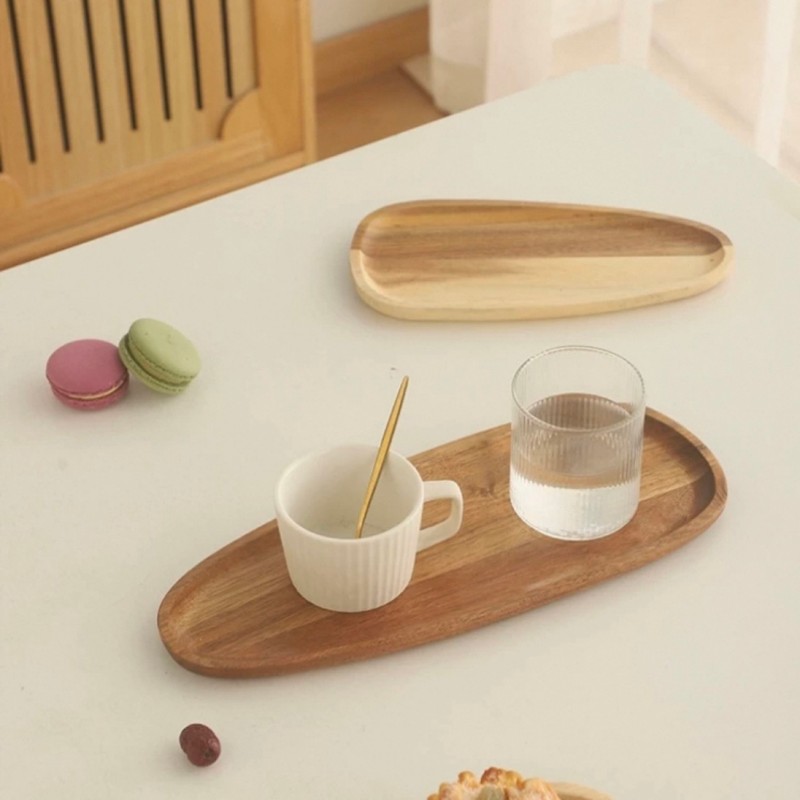 Solid Wood Tray-Irregular Coffee Tray-Household Dried Fruit Snack Plate (9)