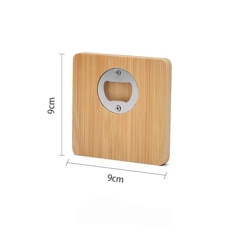 Square bamboo bottle opener, custom bamboo bottle opener, personalized bamboo bottle opener, bamboo bottle opener wholesale, bamboo bottle opener with logo, eco-friendly bottle opener (2)