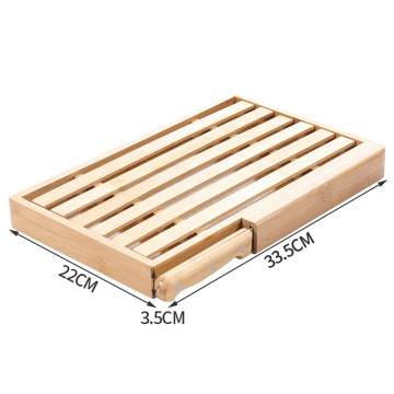 Bamboo Bread Slicing Tray Wood Kitchenware Bread Slicer