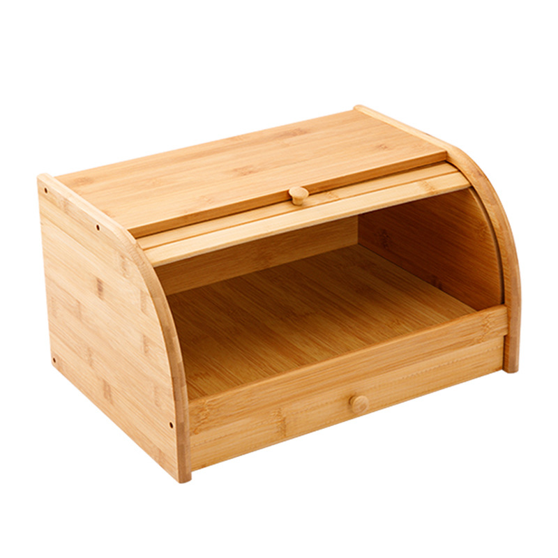 Household bamboo multifunctional storage box-bread box-food storage box