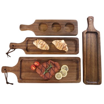 Wooden Tray Steak Plate Western Food Tray Acacia Wooden Tray