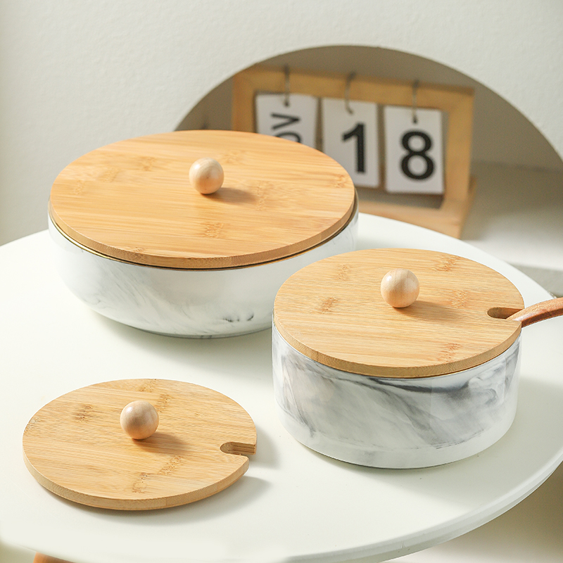 commercial dust cover glass fresh-keeping box wooden cover glass bowl refrigerator sealed lunch box high borosilicate glass bowl fresh-keeping lunch box (2)